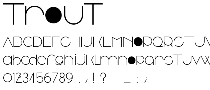 Trout font