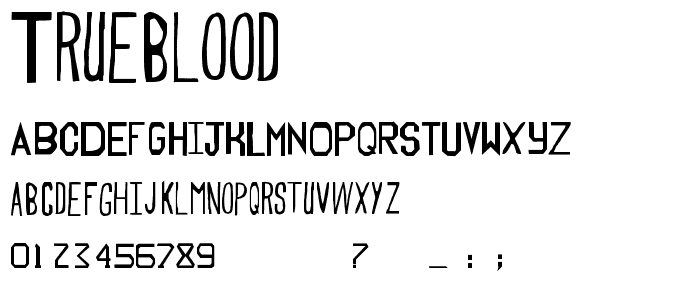Trueblood font