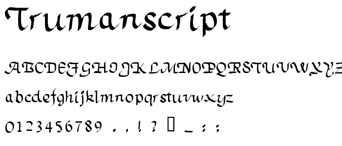 TrumanScript font