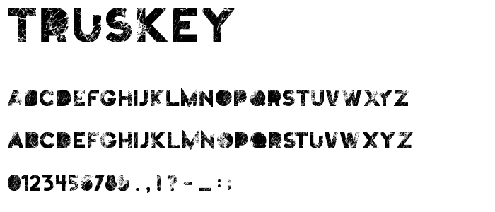 Truskey font