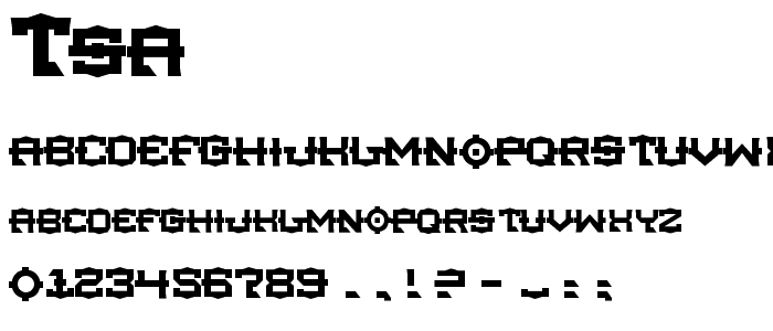 Tsa font