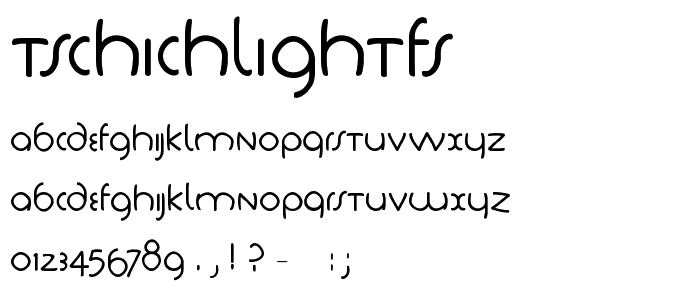 TschichLightFS font