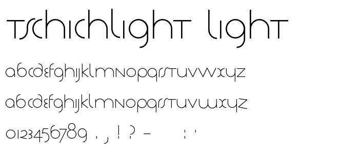 TschichLight-Light font