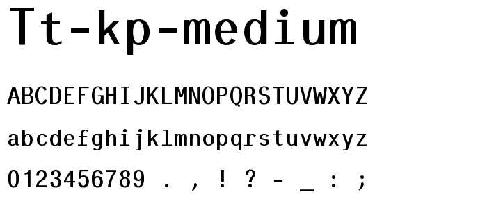 Tt Kp Medium font