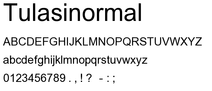 Tulasi Normal font