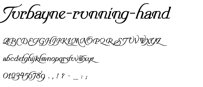 Turbayne Running Hand font