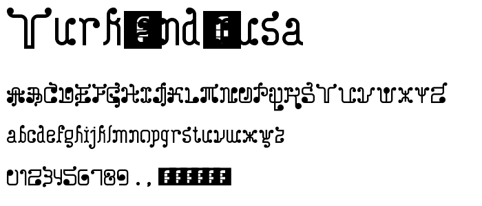 Turk and Nusa font