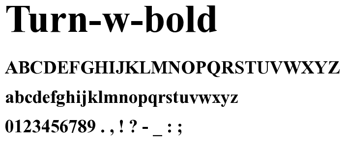 Turn W Bold font
