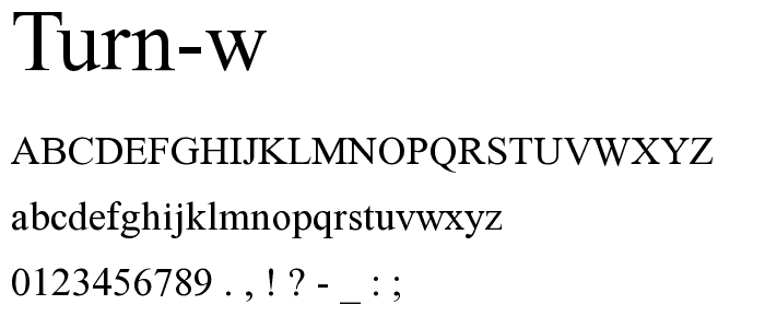 Turn W font