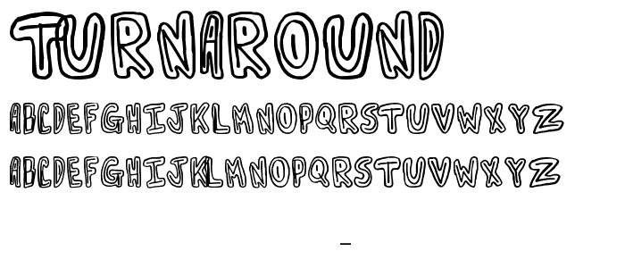 Turnaround font