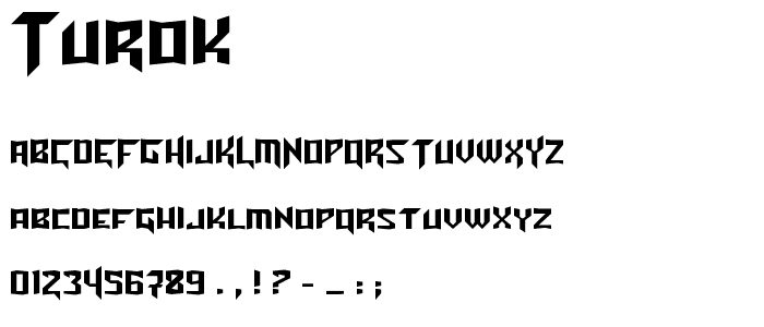 Turok font