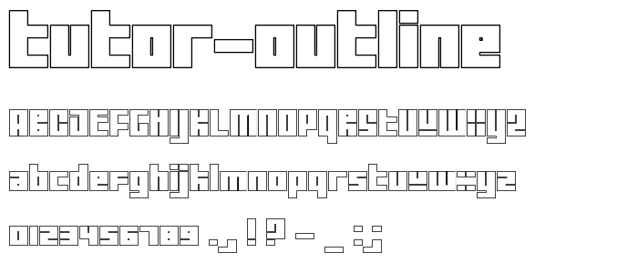 Tutor Outline font