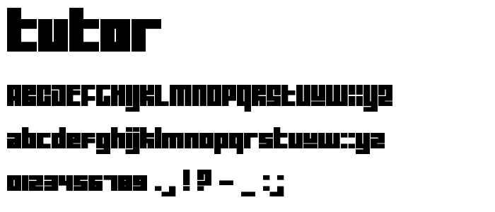 Tutor font