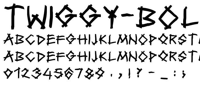Twiggy-Bold font