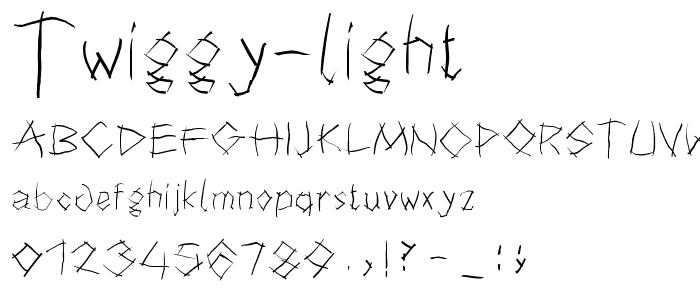 Twiggy-Light font