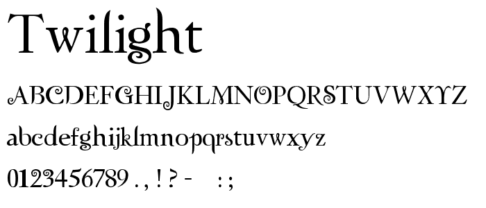 Twilight font