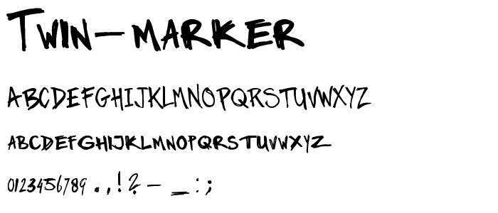 Twin Marker font