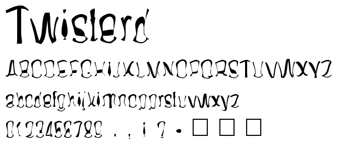 Twisterd font