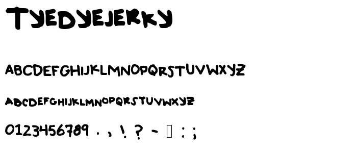 TyeDyeJerky font