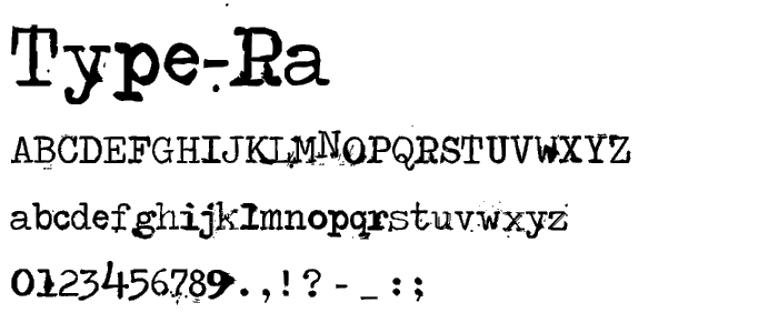 Type-Ra font