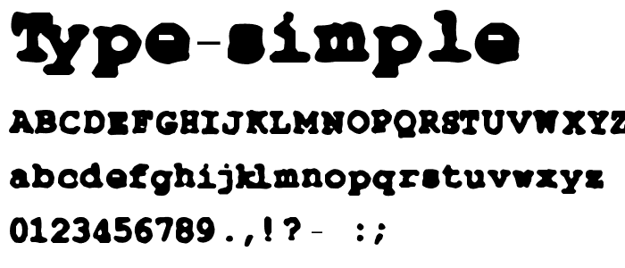 Type Simple font