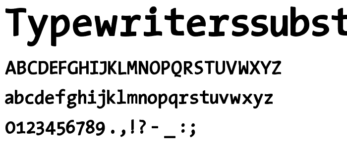 TypeWritersSubstitute-Black font