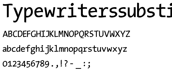 TypeWritersSubstitute font