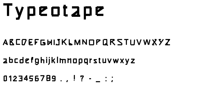 Typeotape font