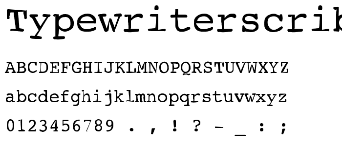 TypewriterScribbled font