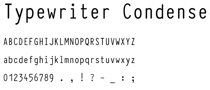 Typewriter_Condensed font