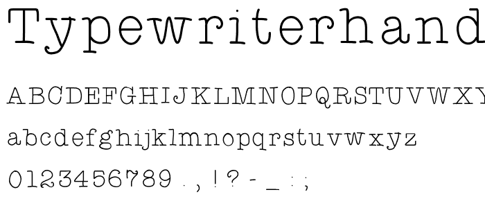 Typewriterhand font