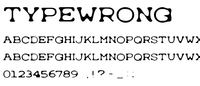 Typewrong font