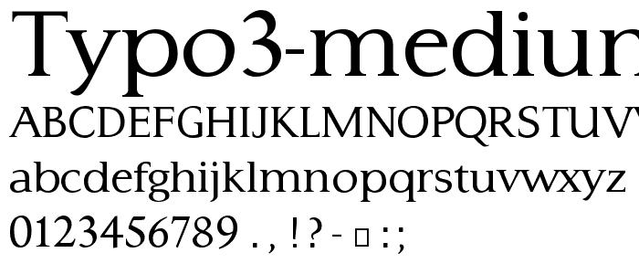 Typo3-Medium font