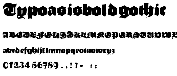 TypoasisBoldGothic font
