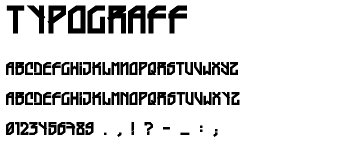 Typograff font