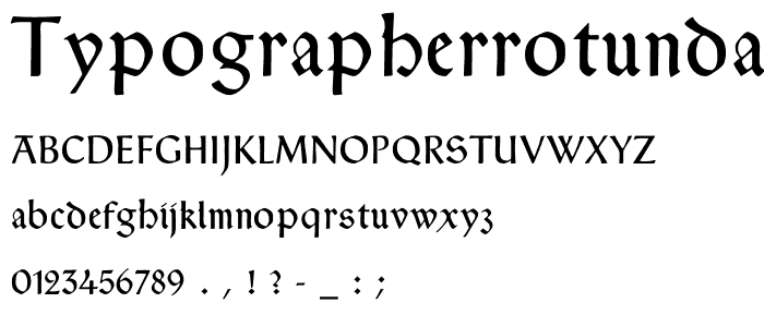 TypographerRotundaAlt font