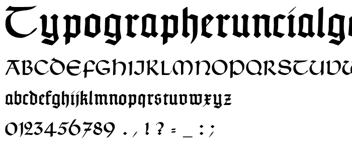 TypographerUncialgotisch font