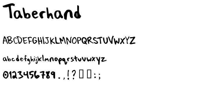 taberhand font