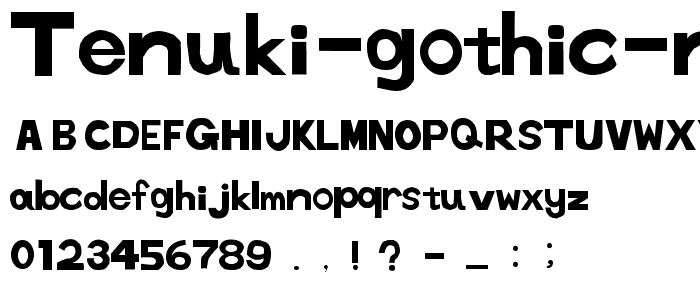 tenuki gothic Normal font