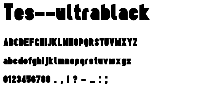 tes UltraBlack font