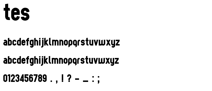 tes font