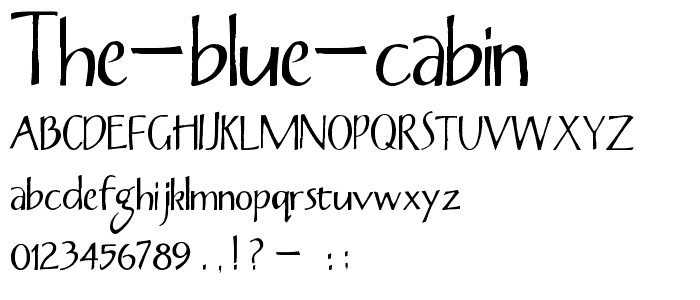 the Blue Cabin font