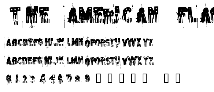 the american flag font