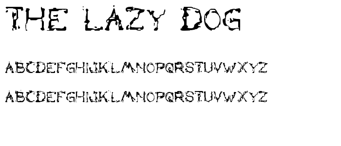 the lazy dog font