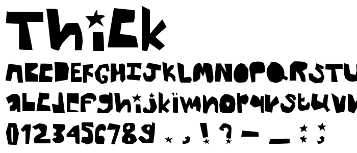 thick font