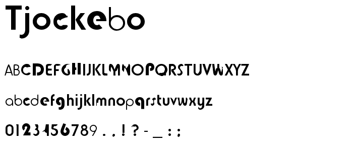 tjockebo font
