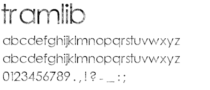 tramlib font