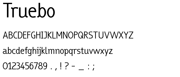 truebo font