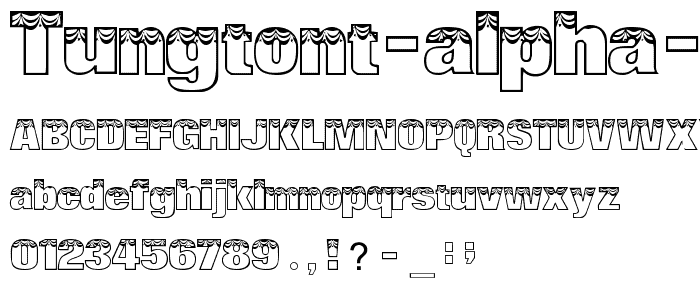 tungtont alpha 001 font
