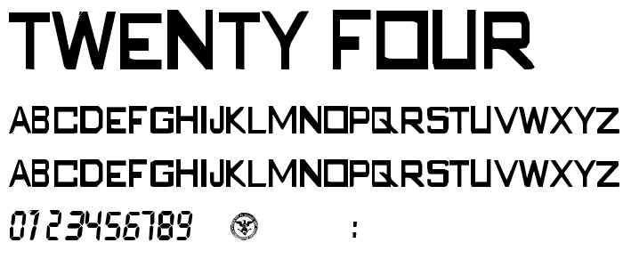 twenty four font